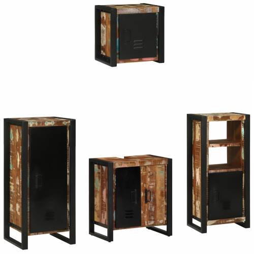 Set namještaja za kupaonicu 4 pcs Čvrsto reciklirano drvo Cijena