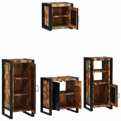 Set namještaja za kupaonicu 4 pcs Čvrsto reciklirano drvo Cijena