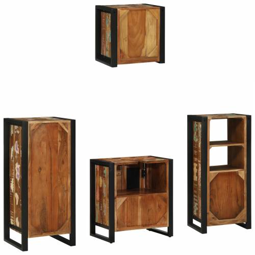 Set namještaja za kupaonicu 4 pcs Čvrsto reciklirano drvo Cijena