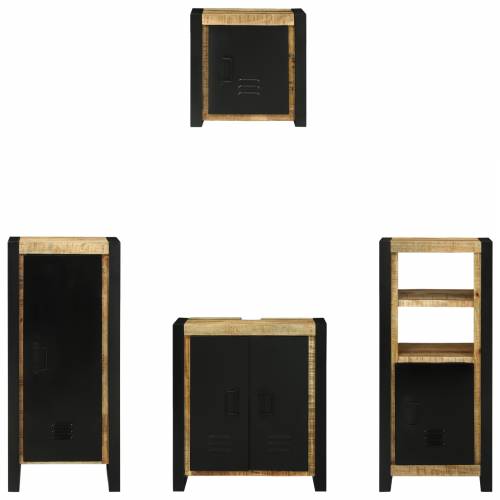 Set namještaja za kupaonicu 4 pcs Smeđa Čvrsto drvo manga Cijena