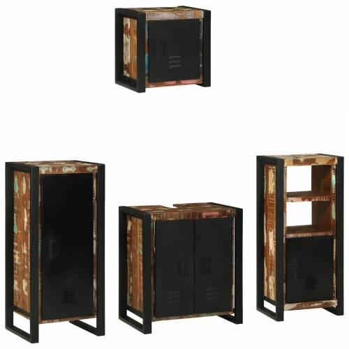 Set namještaja za kupaonicu 4 pcs Čvrsto reciklirano drvo Cijena