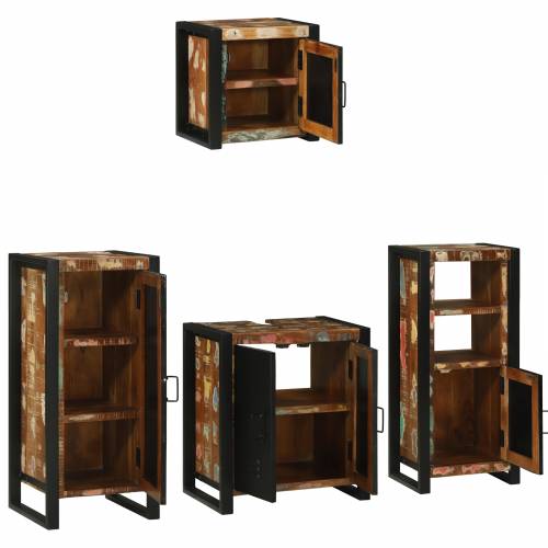 Set namještaja za kupaonicu 4 pcs Čvrsto reciklirano drvo Cijena