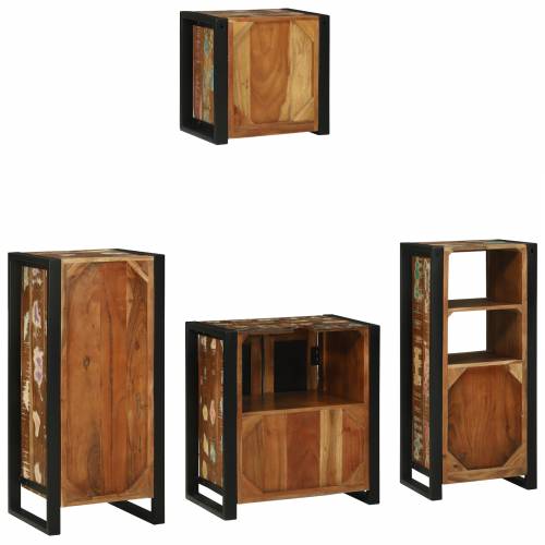 Set namještaja za kupaonicu 4 pcs Čvrsto reciklirano drvo Cijena