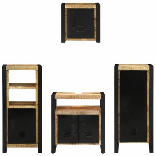 Set namještaja za kupaonicu 4 pcs Smeđa Čvrsto drvo manga Cijena