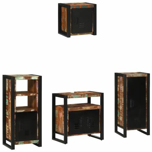 Set namještaja za kupaonicu 4 pcs Čvrsto reciklirano drvo Cijena