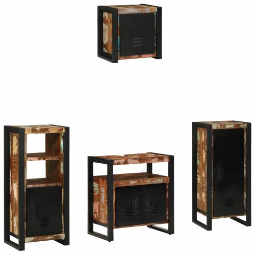 Set namještaja za kupaonicu 4 pcs Čvrsto reciklirano drvo Cijena
