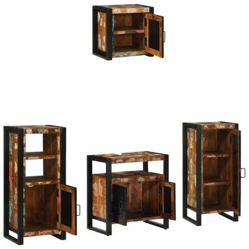 Set namještaja za kupaonicu 4 pcs Čvrsto reciklirano drvo Cijena