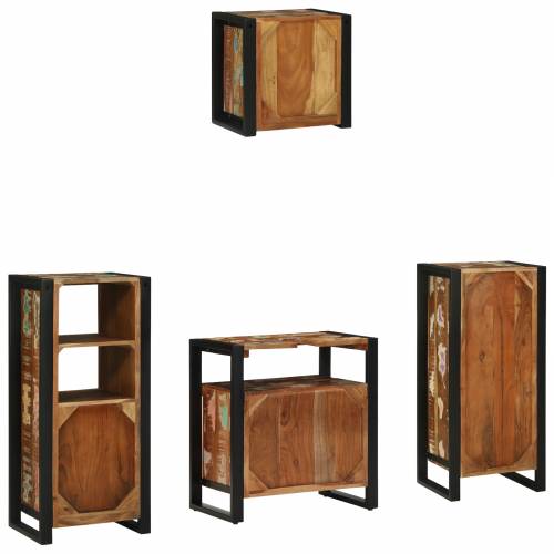 Set namještaja za kupaonicu 4 pcs Čvrsto reciklirano drvo Cijena