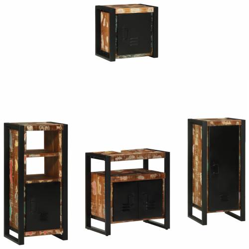 Set namještaja za kupaonicu 4 pcs Čvrsto reciklirano drvo Cijena