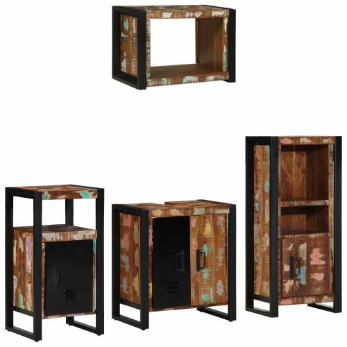 Set namještaja za kupaonicu 4 pcs Čvrsto reciklirano drvo Cijena