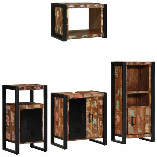 Set namještaja za kupaonicu 4 pcs Čvrsto reciklirano drvo Cijena