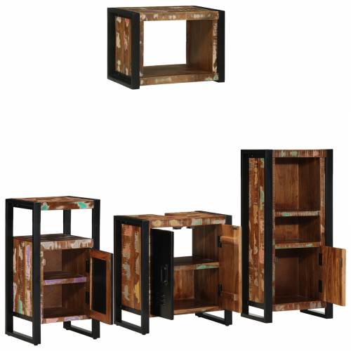 Set namještaja za kupaonicu 4 pcs Čvrsto reciklirano drvo Cijena