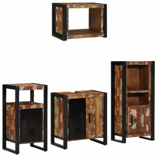 Set namještaja za kupaonicu 4 pcs Čvrsto reciklirano drvo Cijena