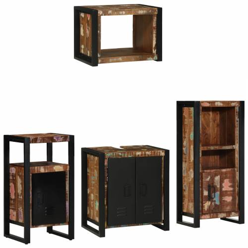 Set namještaja za kupaonicu 4 pcs Čvrsto reciklirano drvo Cijena