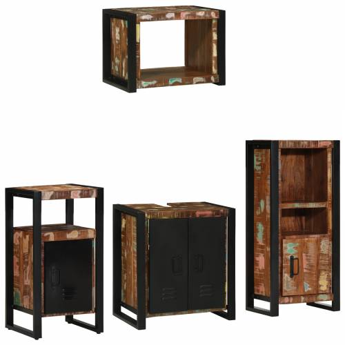 Set namještaja za kupaonicu 4 pcs Čvrsto reciklirano drvo Cijena