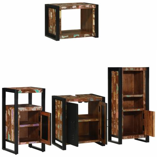 Set namještaja za kupaonicu 4 pcs Čvrsto reciklirano drvo Cijena