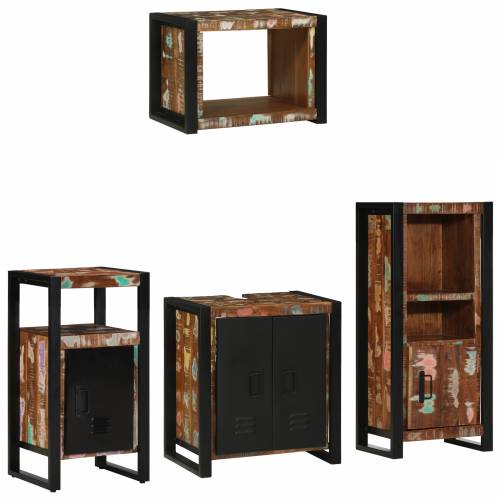 Set namještaja za kupaonicu 4 pcs Čvrsto reciklirano drvo Cijena