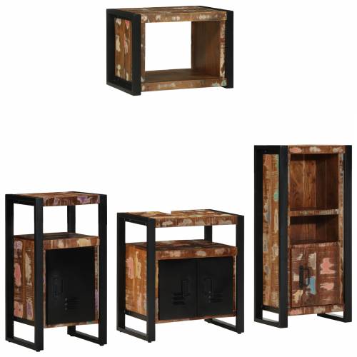 Set namještaja za kupaonicu 4 pcs Čvrsto reciklirano drvo Cijena