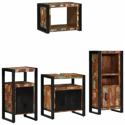 Set namještaja za kupaonicu 4 pcs Čvrsto reciklirano drvo Cijena