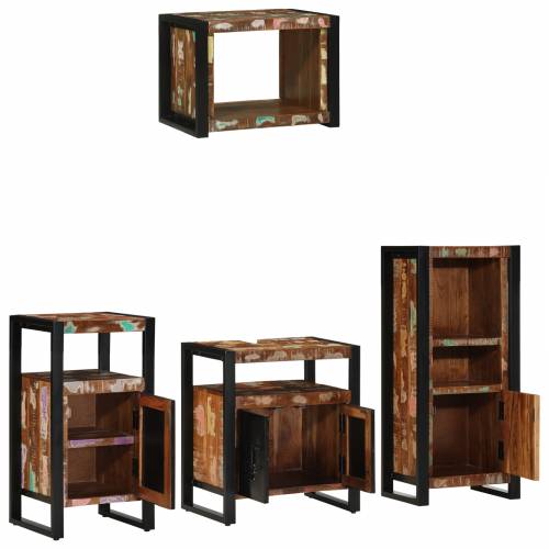Set namještaja za kupaonicu 4 pcs Čvrsto reciklirano drvo Cijena
