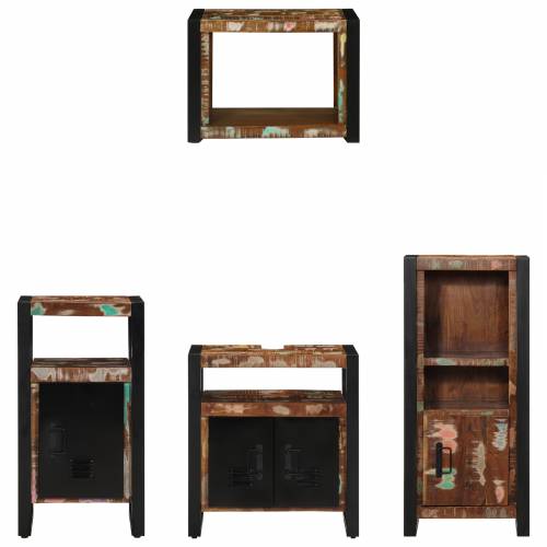 Set namještaja za kupaonicu 4 pcs Čvrsto reciklirano drvo Cijena