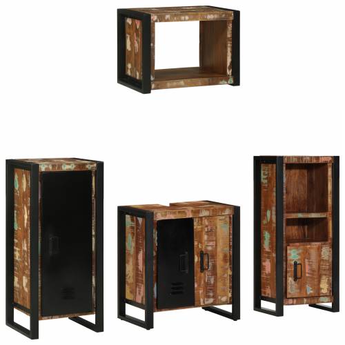 Set namještaja za kupaonicu 4 pcs Čvrsto reciklirano drvo Cijena