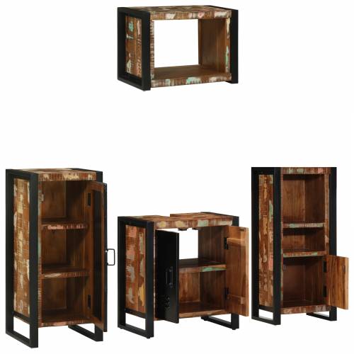 Set namještaja za kupaonicu 4 pcs Čvrsto reciklirano drvo Cijena
