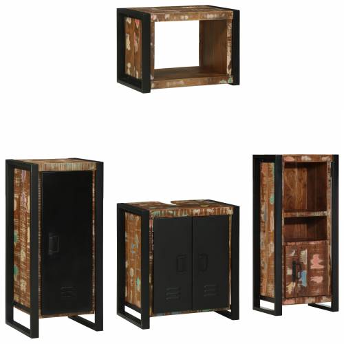 Set namještaja za kupaonicu 4 pcs Čvrsto reciklirano drvo Cijena