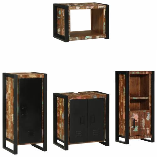 Set namještaja za kupaonicu 4 pcs Čvrsto reciklirano drvo Cijena