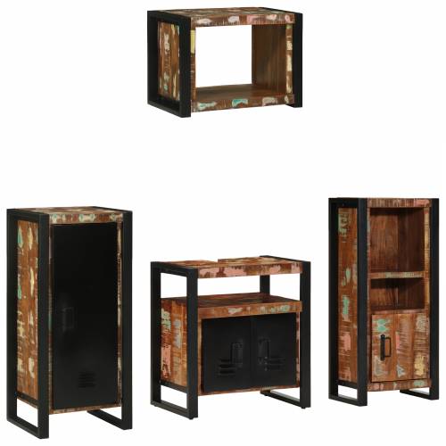 Set namještaja za kupaonicu 4 pcs Čvrsto reciklirano drvo Cijena
