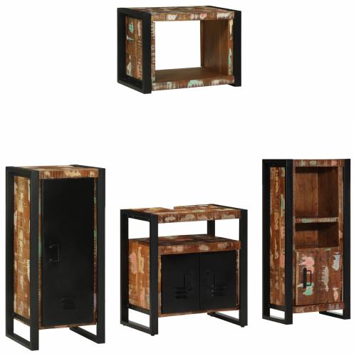 Set namještaja za kupaonicu 4 pcs Čvrsto reciklirano drvo Cijena