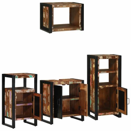 Set namještaja za kupaonicu 4 pcs Čvrsto reciklirano drvo Cijena