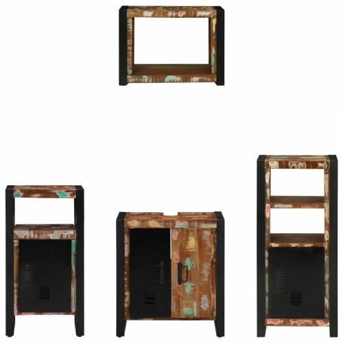 Set namještaja za kupaonicu 4 pcs Čvrsto reciklirano drvo Cijena