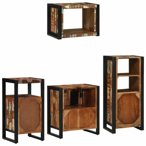 Set namještaja za kupaonicu 4 pcs Čvrsto reciklirano drvo Cijena