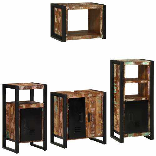 Set namještaja za kupaonicu 4 pcs Čvrsto reciklirano drvo Cijena