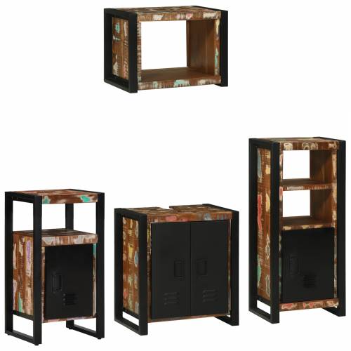 Set namještaja za kupaonicu 4 pcs Čvrsto reciklirano drvo Cijena