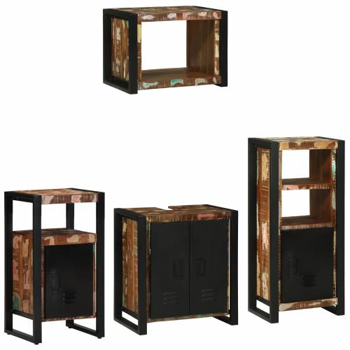 Set namještaja za kupaonicu 4 pcs Čvrsto reciklirano drvo Cijena