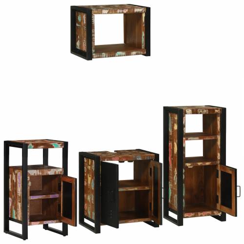Set namještaja za kupaonicu 4 pcs Čvrsto reciklirano drvo Cijena