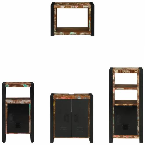 Set namještaja za kupaonicu 4 pcs Čvrsto reciklirano drvo Cijena