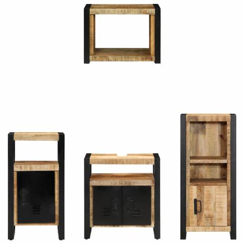 Set namještaja za kupaonicu 4 pcs Smeđa Čvrsto drvo manga Cijena