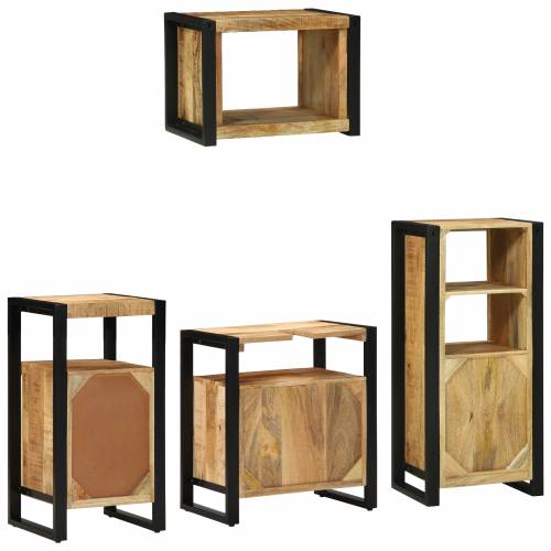 Set namještaja za kupaonicu 4 pcs Smeđa Čvrsto drvo manga Cijena