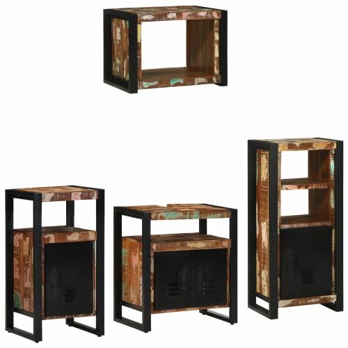 Set namještaja za kupaonicu 4 pcs Čvrsto reciklirano drvo Cijena