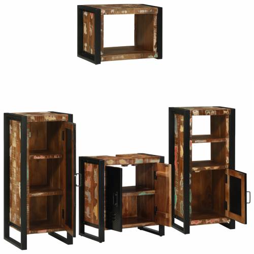 Set namještaja za kupaonicu 4 pcs Čvrsto reciklirano drvo Cijena