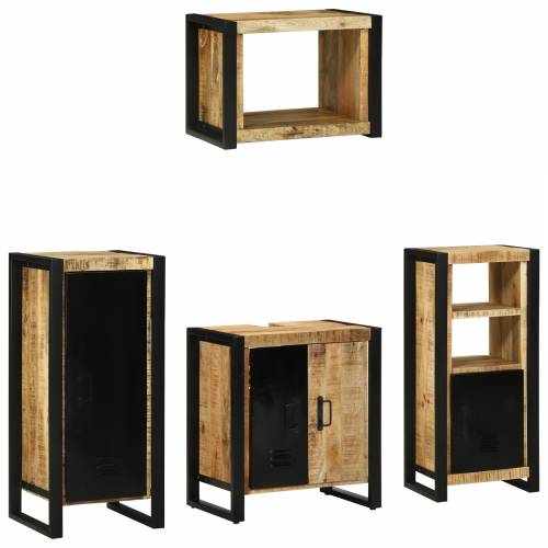 Set namještaja za kupaonicu 4 pcs Smeđa Čvrsto drvo manga Cijena