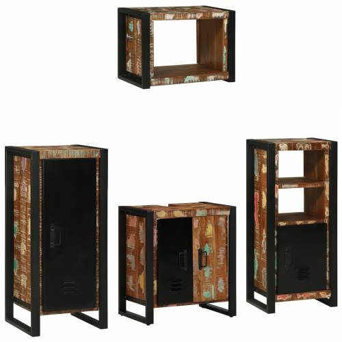 Set namještaja za kupaonicu 4 pcs Čvrsto reciklirano drvo Cijena
