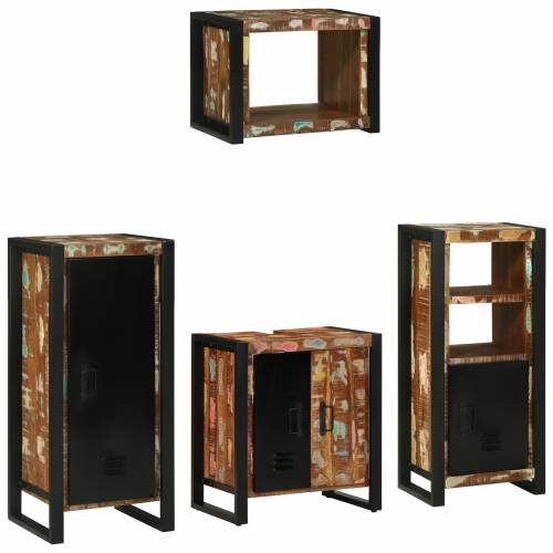 Set namještaja za kupaonicu 4 pcs Čvrsto reciklirano drvo Cijena