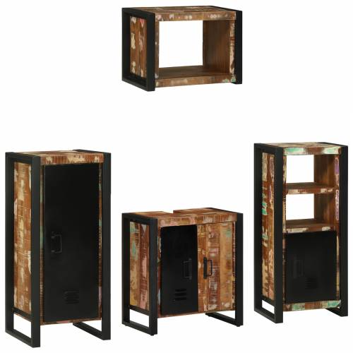 Set namještaja za kupaonicu 4 pcs Čvrsto reciklirano drvo Cijena