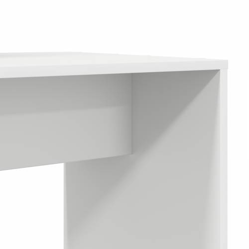 Stol s policom s pohranom Bijela 138.5 x 55 x 143 cm Konstruirano drvo Cijena