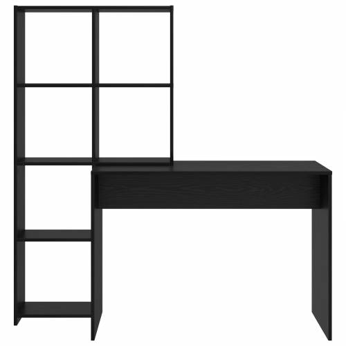 Stol s policom Crni hrast 138.5 x 55 x 143 cm Konstruirano drvo Cijena