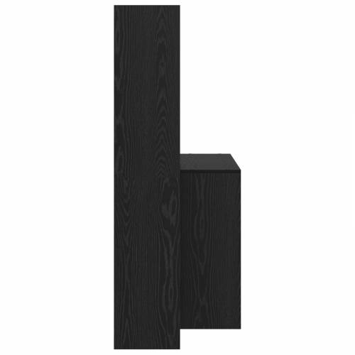 Stol s policom Crni hrast 138.5 x 55 x 143 cm Konstruirano drvo Cijena